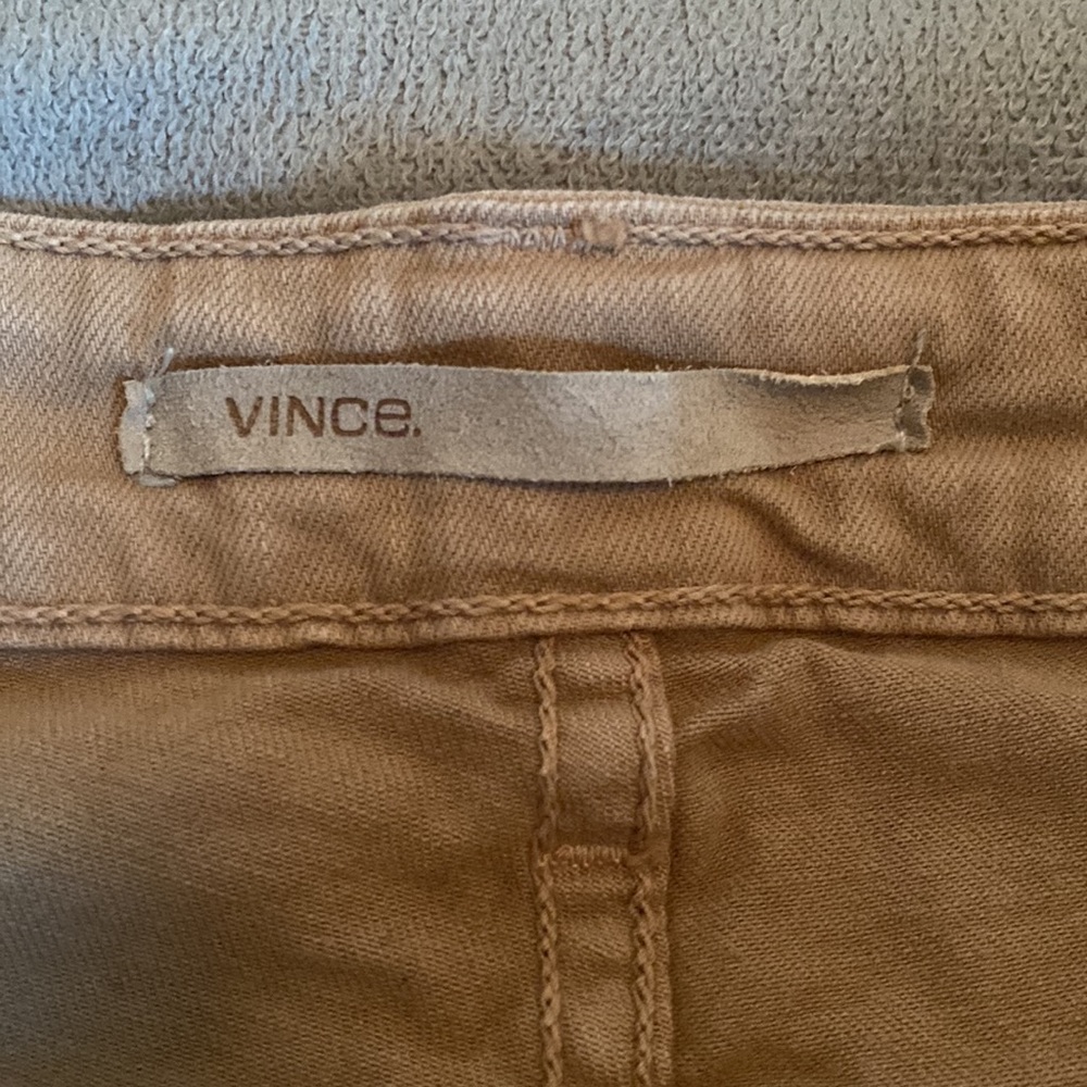 Vince Khaki Denim Button Fly Shorts Size 24 - Picture 5 of 6